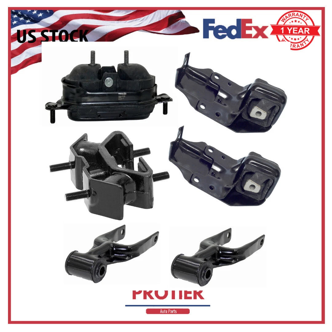 Engine & Trans Mount Set 6PCS for Chevrolet Passenger Car Impala V6 3.4l 207ci 6B93BC-57