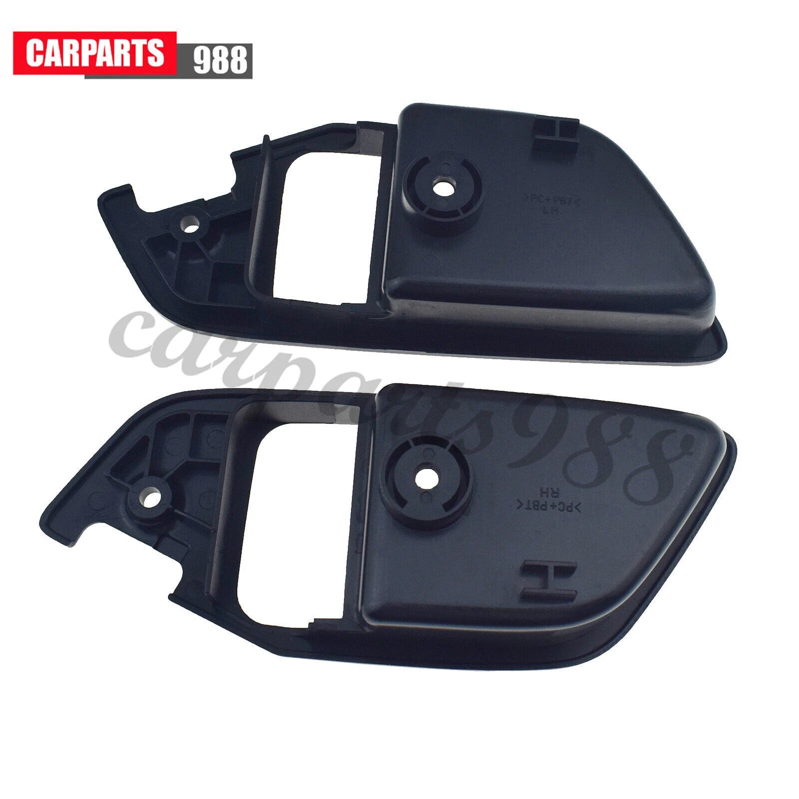 Pair Left Right Black Inside Door Handle + Bezel for 2003-2008 Hyundai Tiburon 6B93BC-57