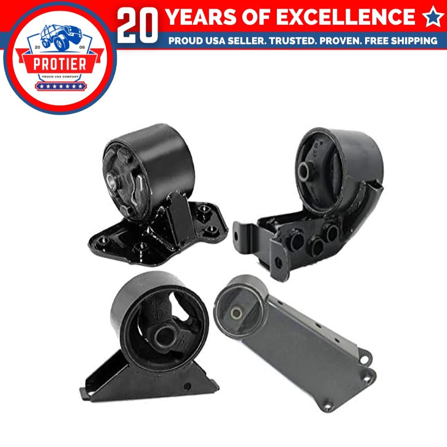Fits 1995-1996 Hyundai Accent 1.5L SOHC AUTO Trans Motor & Trans Mount Set 4PCS 6B93BC-57