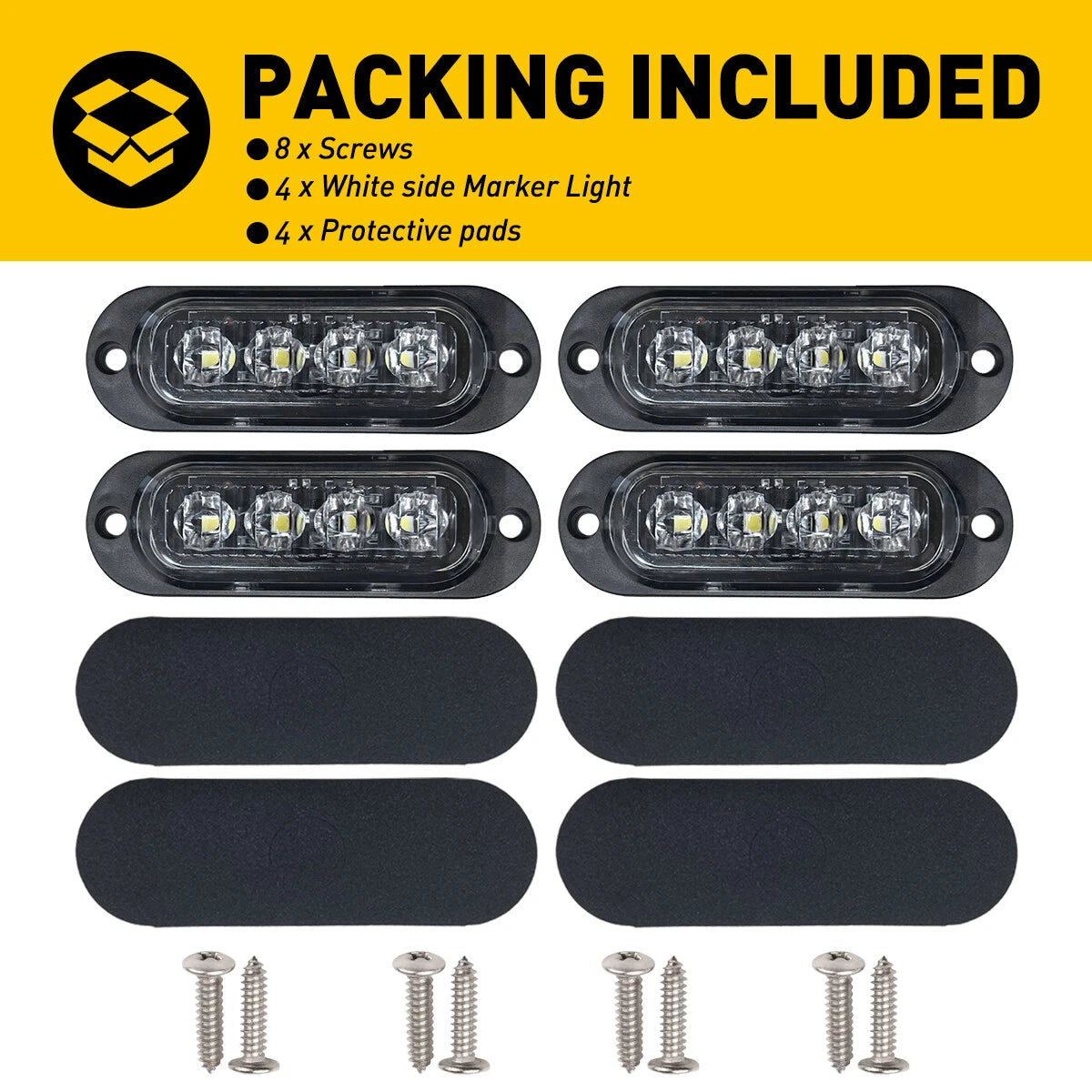 LED Clearance Lights Side Marker Lamps White Amber Red Trailer Truck RV EOA 6B93BC-57
