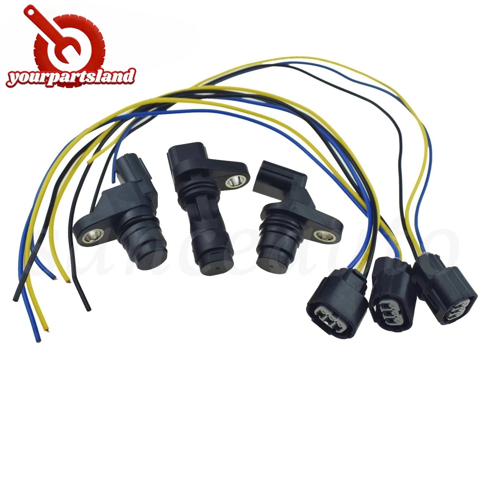 3 Camshaft/Crankshaft Position Sensors & 3 CONNECTORS For Honda CR-V 2007-2009 6B93BC-57