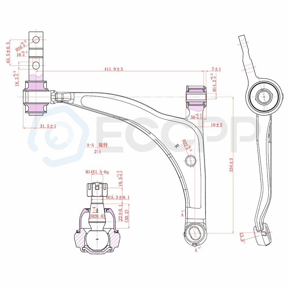 2 Front Lower Control Arms Fits 2002 2003 2004 2005 2006 Nissan Altima 2.5L 3.5L 6B93BC-57