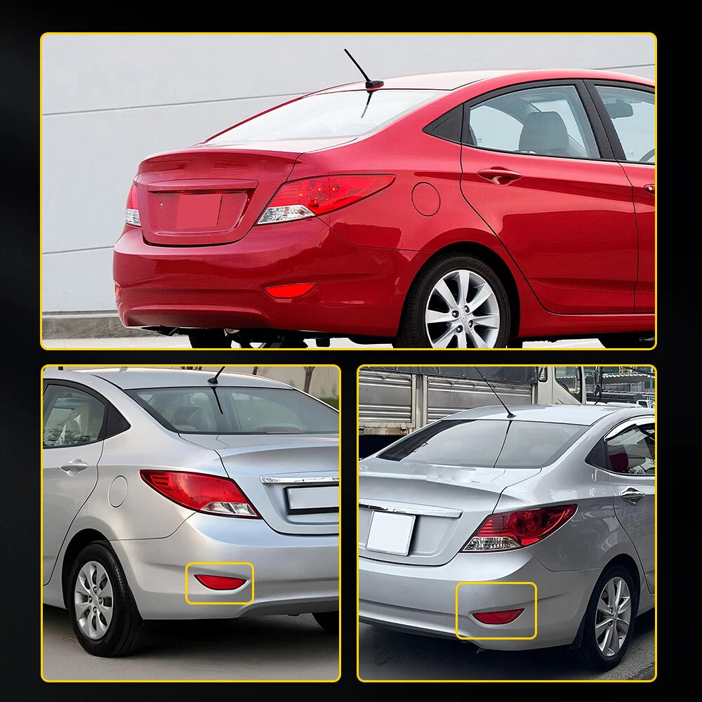2X For 2012-17 Hyundai Accent Sedan Rear Bumper Side Marker Light Reflector Lamp 6B93BC-57
