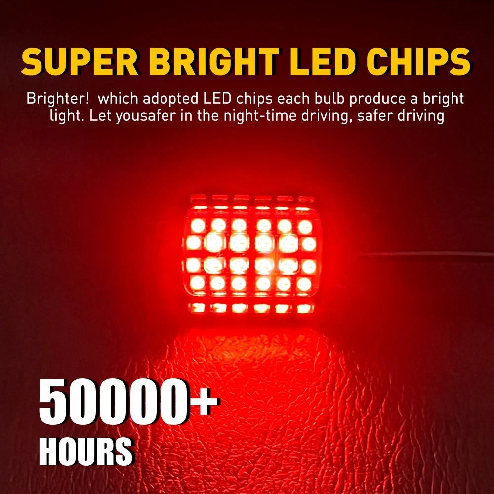 4 PCS Waterproof Underglow Underbody Lighting Kit Pure Red LED Rock Lights EOA 6B93BC-57