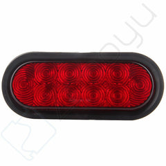 6PCS Truck Trailer Red 10 Led 6" Stop Turn Brake Grommet Mount Oval Tail Light 6B93BC-57