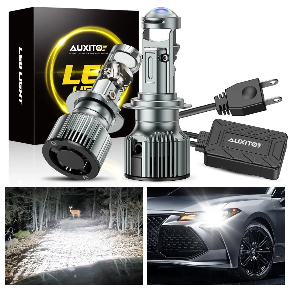 AUXITO LED Bulb H7 Headlights Hi Low Beam Conversion Kit 30000LM Canbus Y19 EOA AUXITO