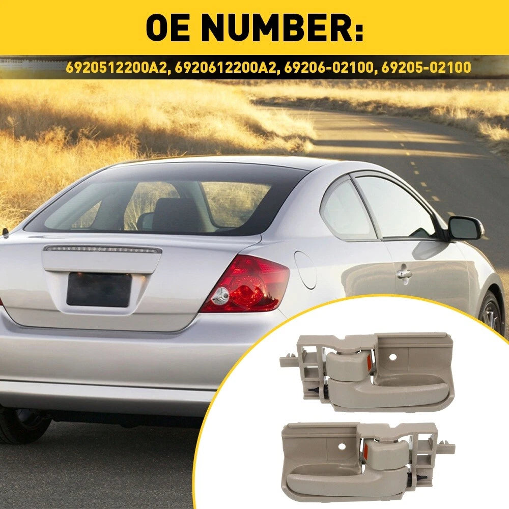 2X Left & Right Interior Door Panel Handle Beige For 2008 Toyota Corolla Sport 6B93BC-57