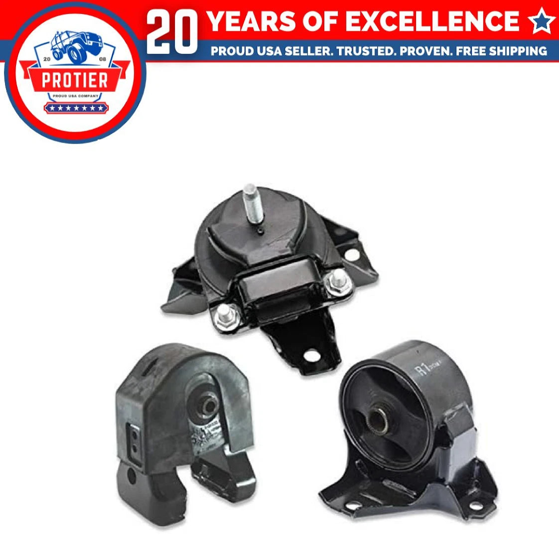Engine Motor Mount 3PCS Set Fit 2006-2008 Hyundai Sonata 3.3L Replaces A7168 6B93BC-57