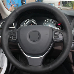 Custom PU Leather Hand Sew Wrap Steering Wheel Cover for BMW 6 Series 640i 650i