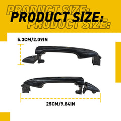Door Handle Exterior Front LH RH Pair Set Black Fits for Toyota 2011-2016 Sienna 6B93BC-57