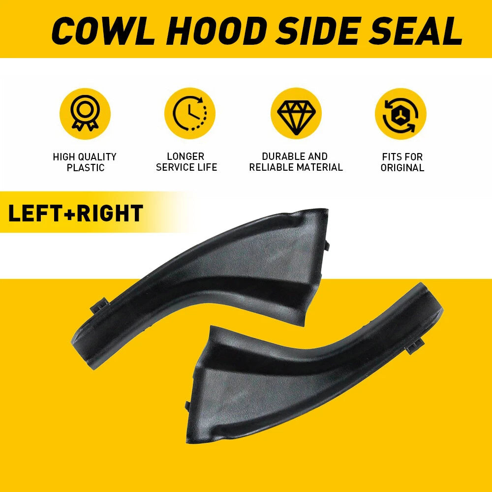 2x Fender to Cowl Hood Side Seal Left Right & 53867-0R030 For Toyota Rav4 13-19 6B93BC-57