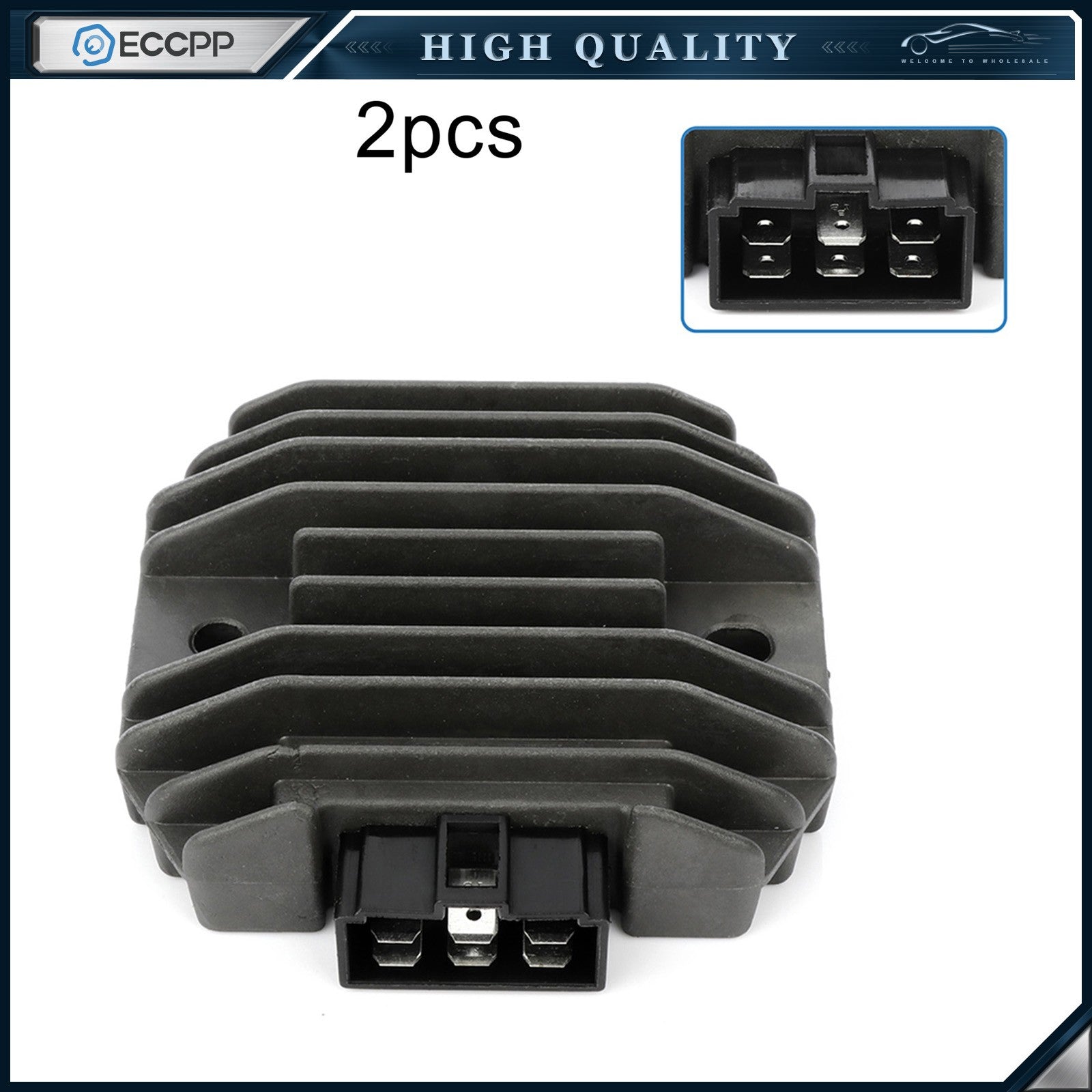 ECCPP 2Pcs Regulator Rectifier Fits KAWASAKI MULE 550 KAF300 1997 1998 1999-2004 6B93BC-57