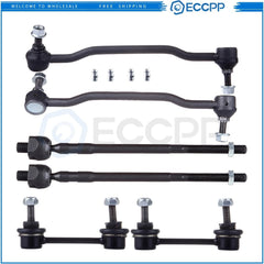 Front Rear Steering Sway Bar Inner Tie Rod End Suspension Kit For 2002-06 Altima 6B93BC-57