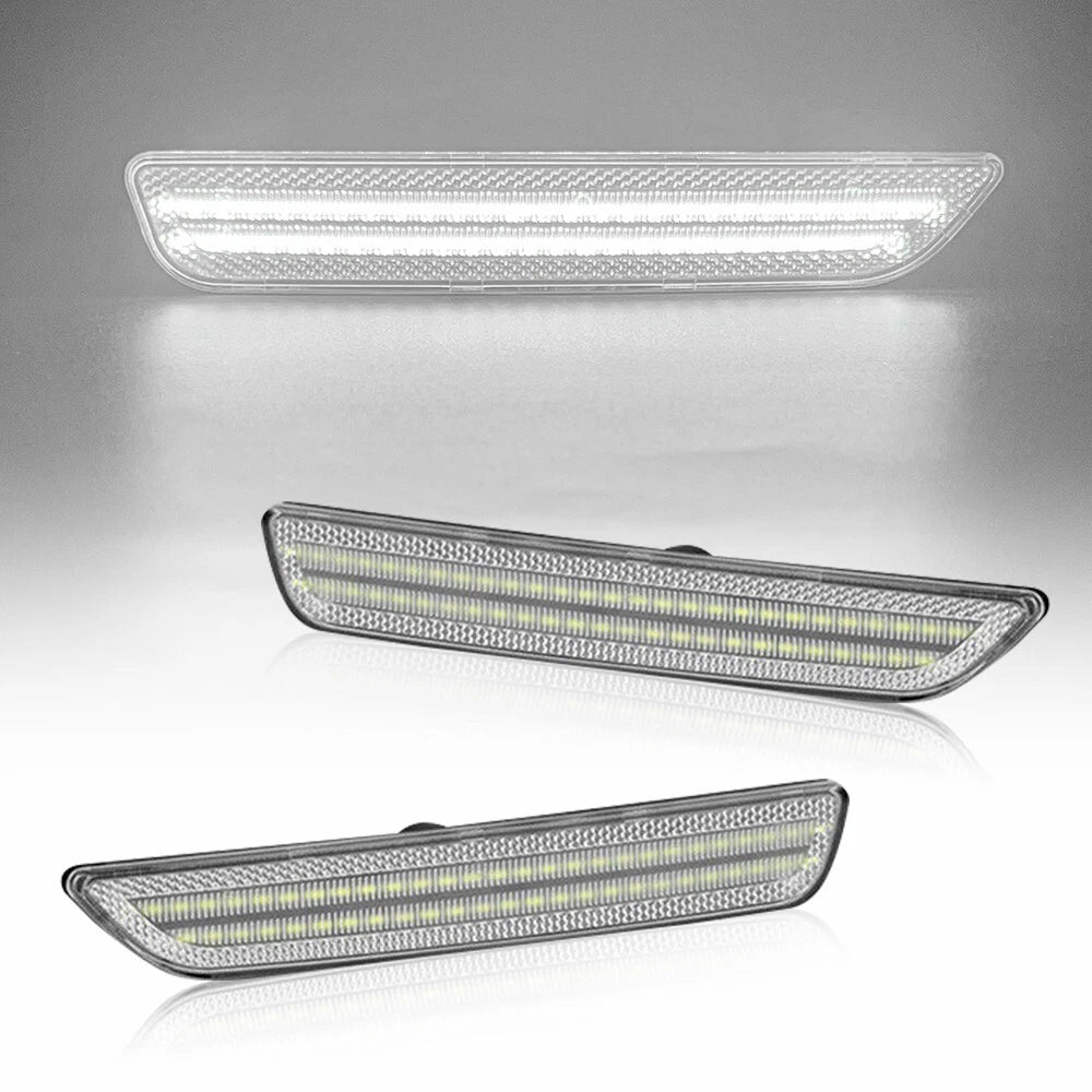 For 2010-2014 Mustang Ford Lens Clear Front & Rear LED Marker Side Lights AUXITO AUXITO