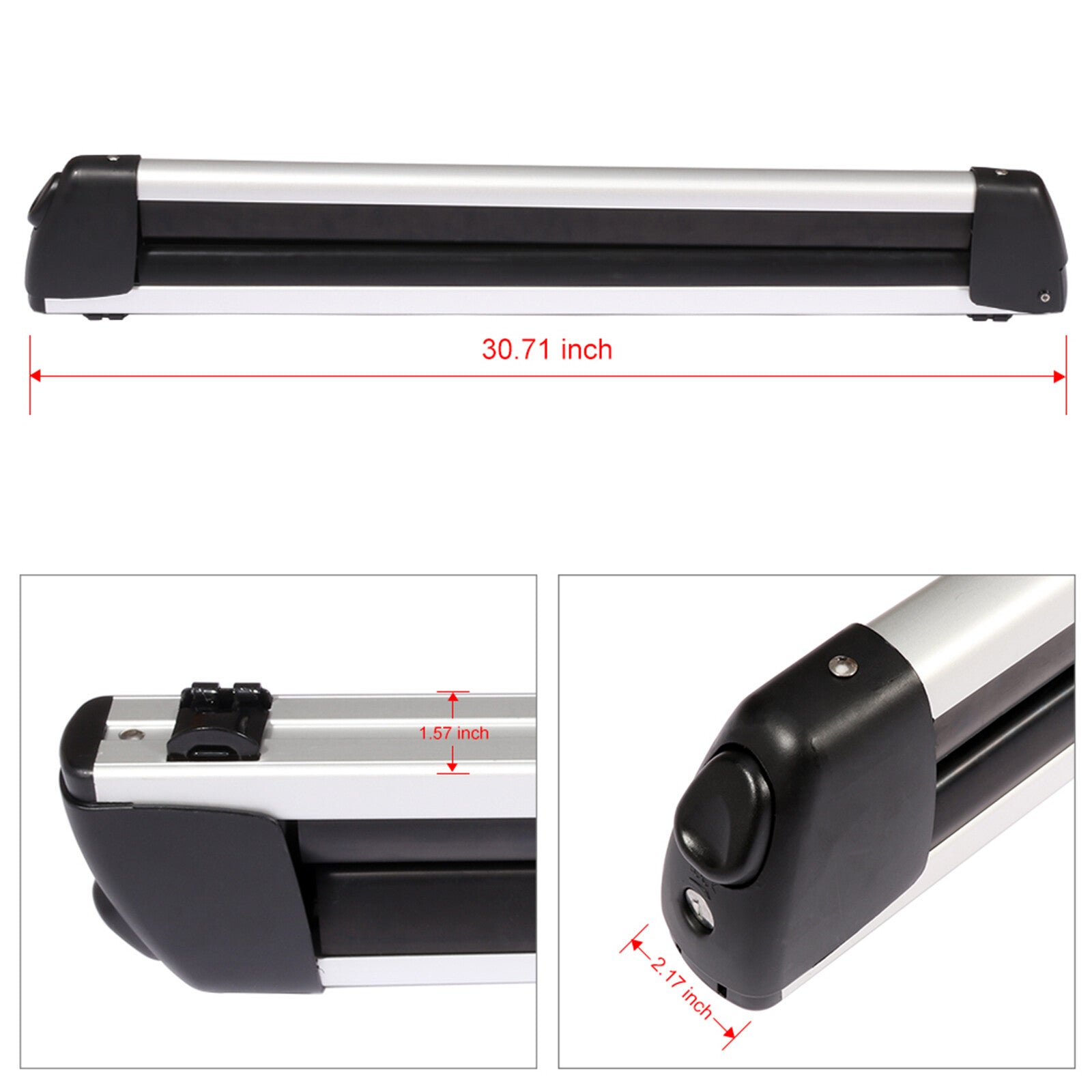 Top Roof Rack Ski Carriers Mount For Universal 2 Snowboard or 4 Skis 6B93BC-57
