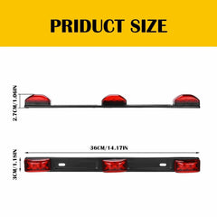 15 inch Sealed Truck& RV Trailer Light Bar 3 LED Third Brake Lights Strip Red 6B93BC-57