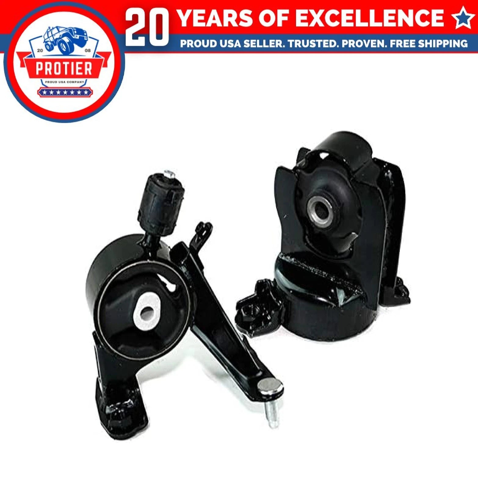 Fits 2006-2012 Toyota RAV4 3.5L 2WD Front & Rear Engine Motor Mount Set 2pc : 6B93BC-57