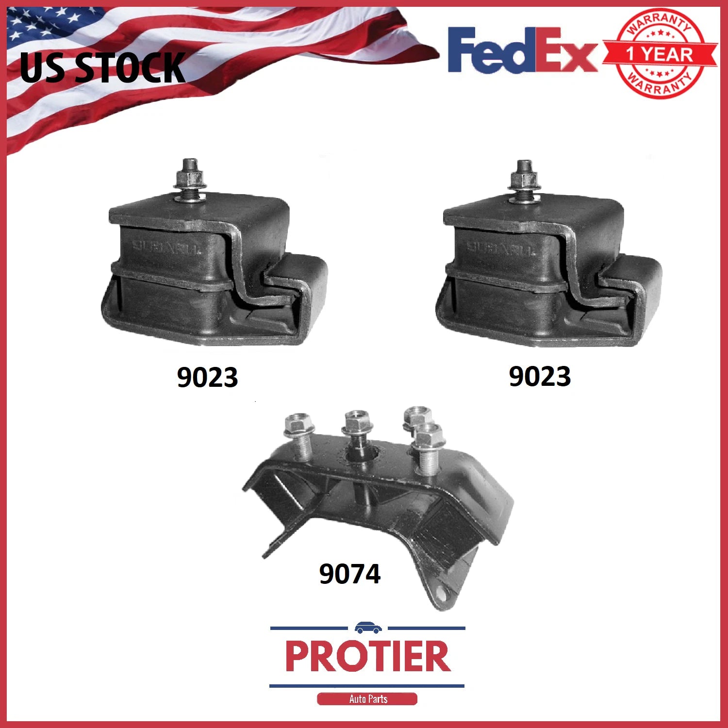 Engine Motor & Trans. Mount Set for 1998-2002 Subaru Forester 2.5L Auto Trans. 6B93BC-57
