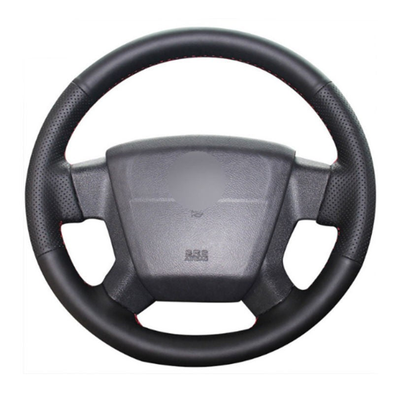Top Leather Steering Wheel Hand-stitch on Wrap Cover For Jeep Compass Patriot
