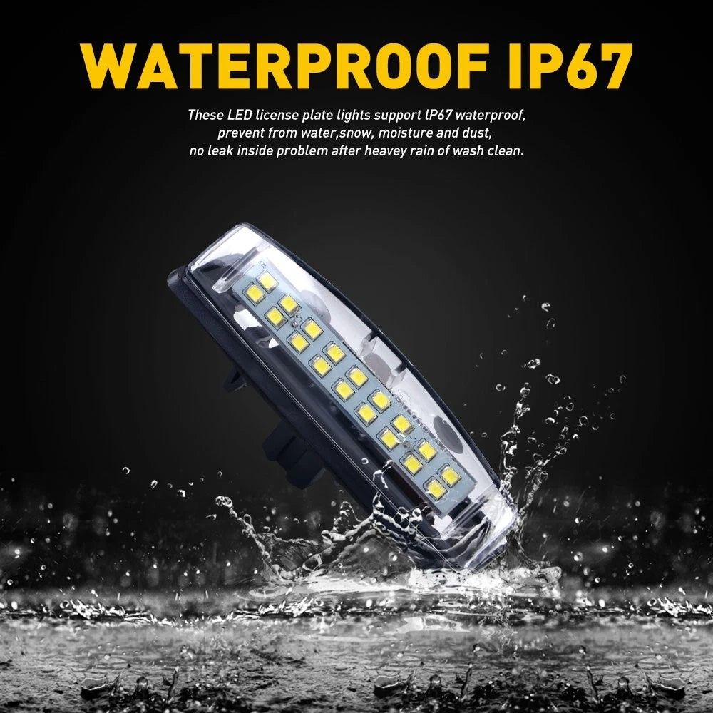 2X LED License Plate Light Rear Tag Lamps 6000K For 2007-2012 Toyota Yaris Sedan 6B93BC-57
