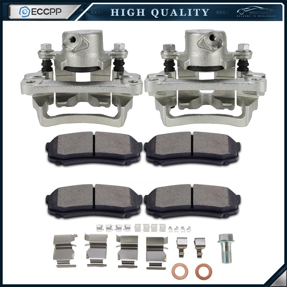 Rear Brake Calipers Brake Pads Set 6Pcs  Kit For 2003-2009 Toyota 4Runner 6B93BC-57