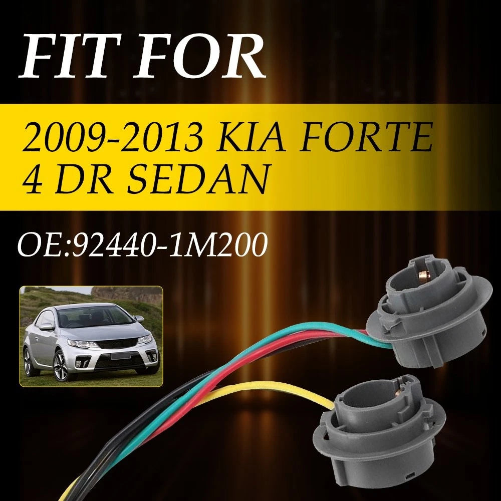 2X For 2009-2013 Kia Forte Taillight Tail Light Lamp Socket Harness 92440-1M200 6B93BC-57