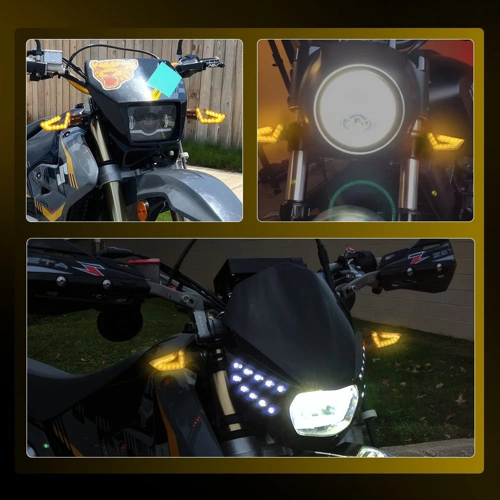 4X Amber LED Turn Signals Blinker Lights For Motorcycle Cruiser Bobber Chopper A 6B93BC-57