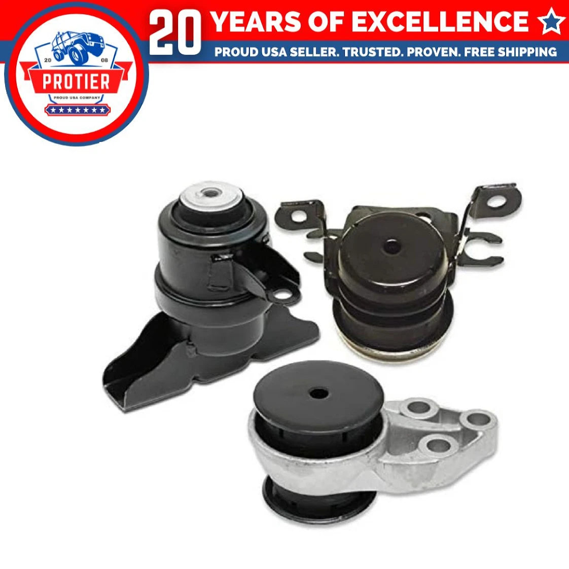 Motor & Trans Mount 3PCS Set for 2001-2003 Mazda Tribute 2.0/3.0L Auto Trans 6B93BC-57