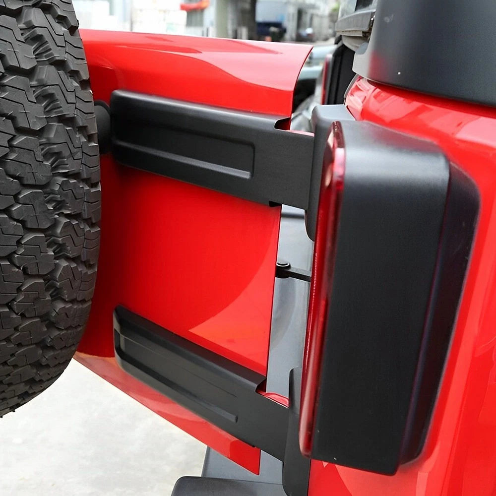 Fits For 2007-2018 Jeep Wrangler JK Set of 2 Tailgate Hinge Covers Trim Black 6B93BC-57