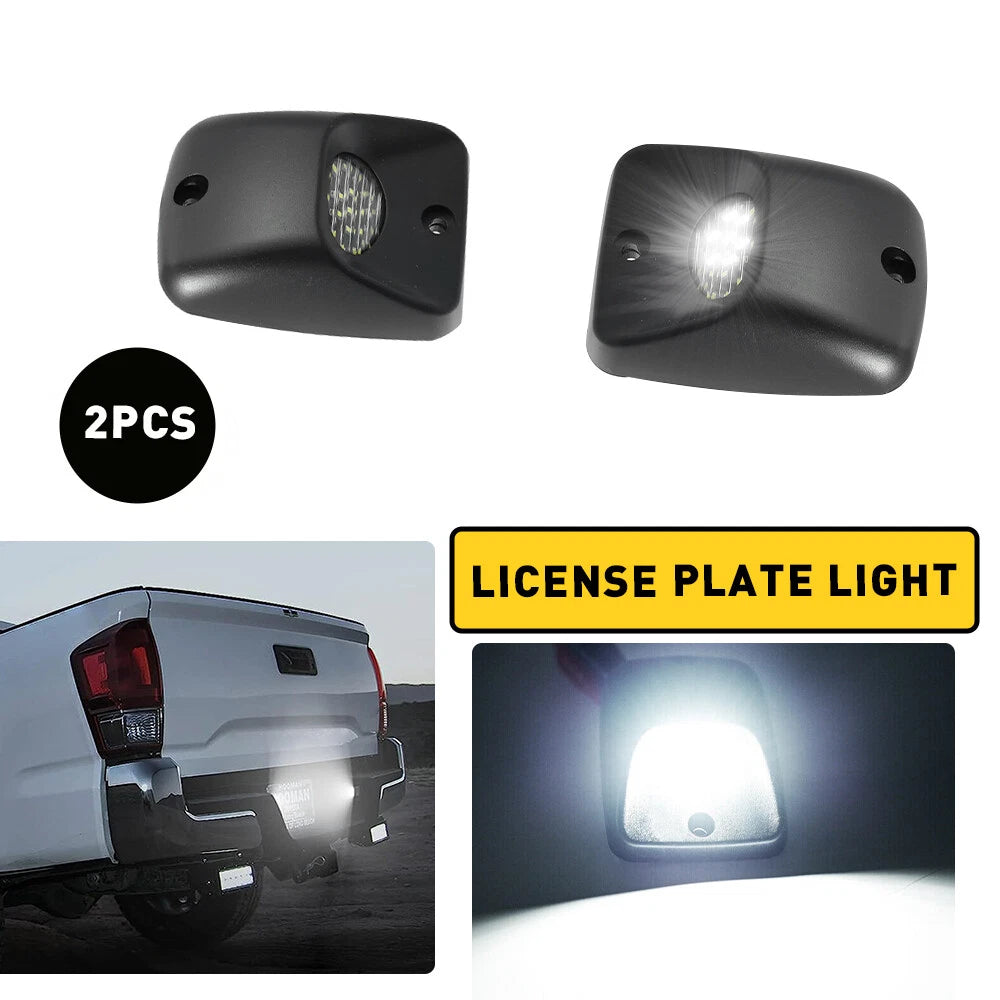 2X LED License Plate Lights Rear Bumper Tag Assembly For 1995-2004 Toyota Tacoma 6B93BC-57