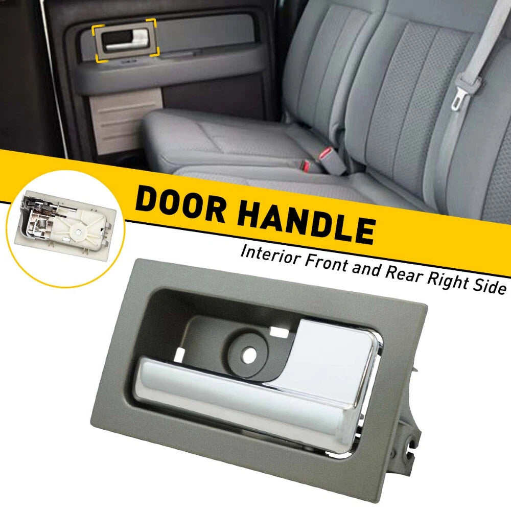 Inside Door Interior Handle Right Passenger Side Platinum Chrome for Ford F150 6B93BC-57