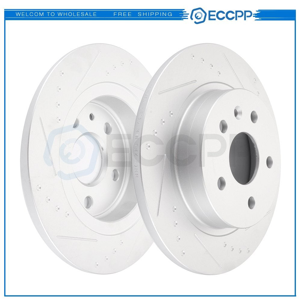 Rear Discs Brake Rotors Set For Buick Encore 2013 2014 - 2018 Slot and Solid 6B93BC-57