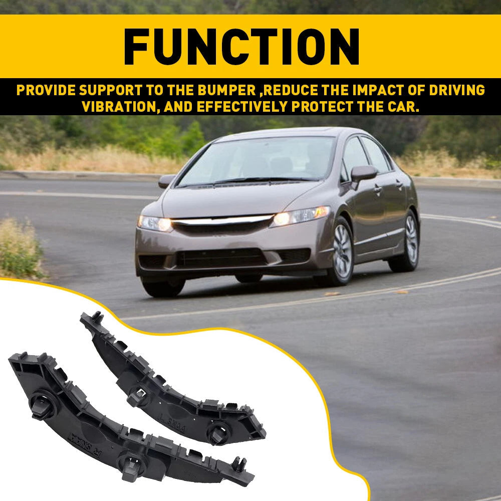 For 2006-2011 Honda Civic Sedan Front Bumper Retainer Bracket Support 2pcs LH RH 6B93BC-57