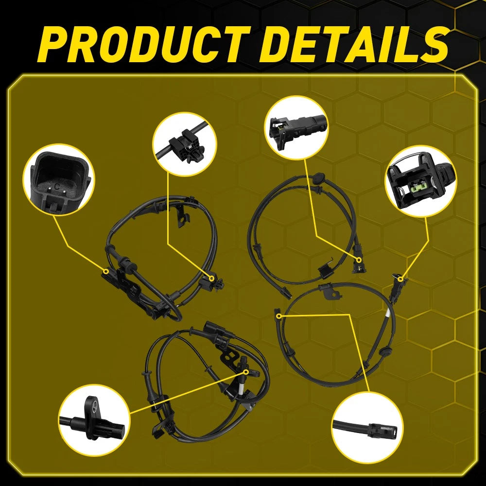4X ABS Wheel Speed Sensors Front Rear Right Left Fits Kia Soul 2014 2015-2019 EA 6B93BC-57