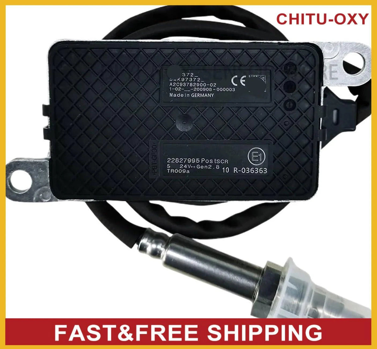 5WK97372 24V Nitrogen Nox Oxygen Sensor For Volvo Truck 22827995 6B93BC-57