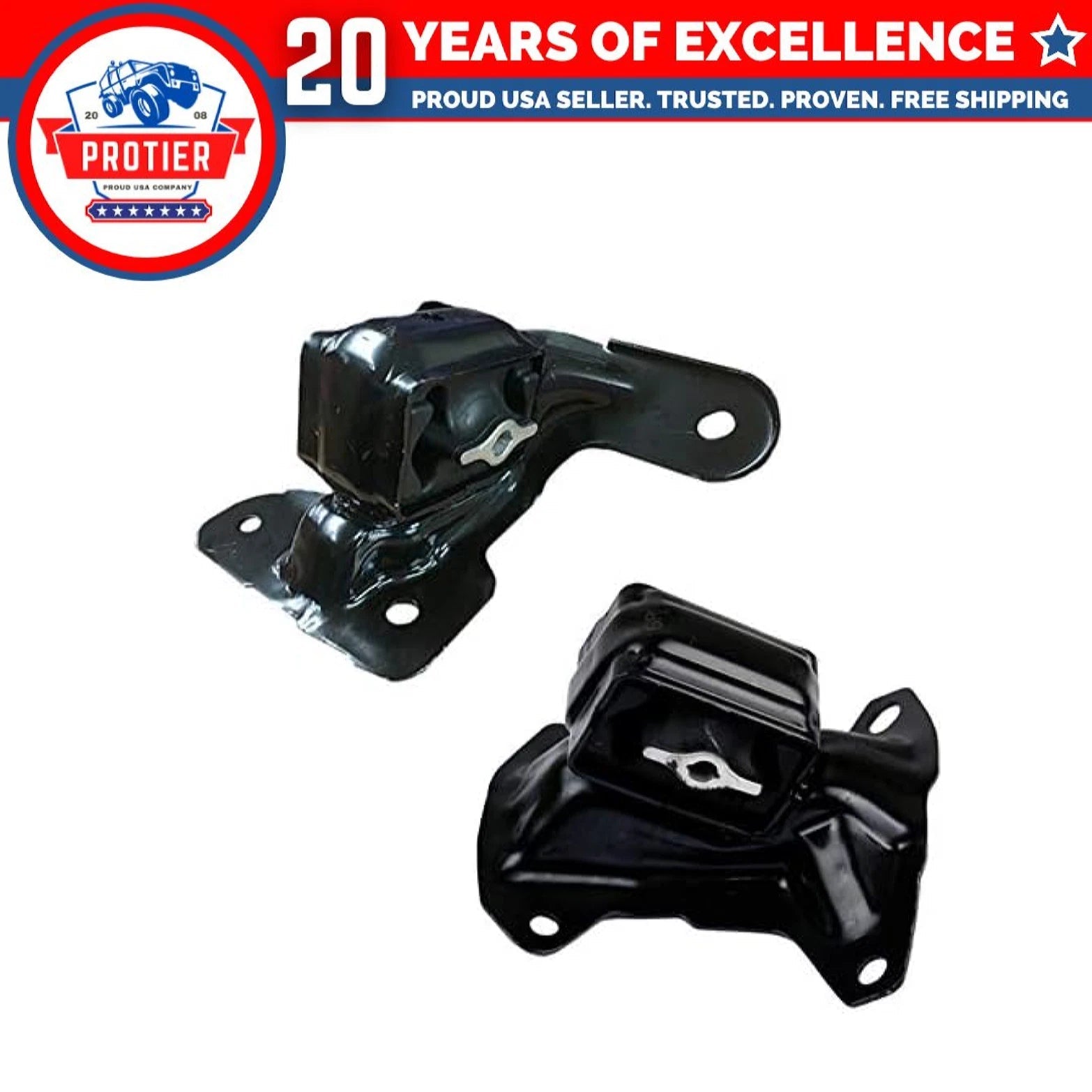 Fits 2008-2012 Dodge Nitro/Jeep Liberty 3.7L Front Left Right Motor Mount Set 6B93BC-57