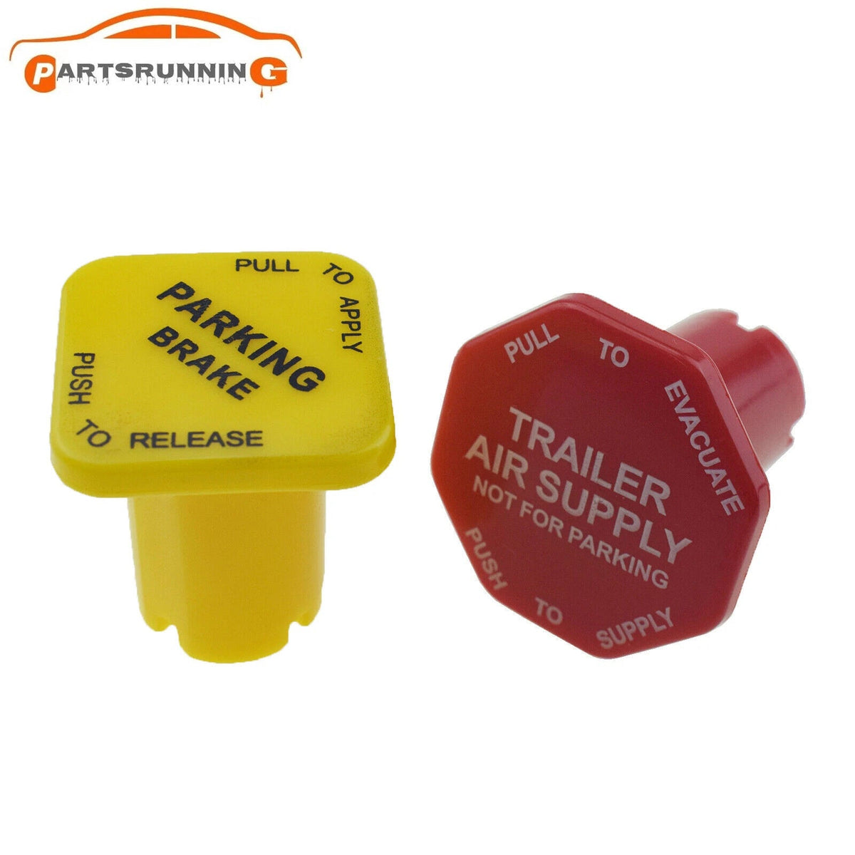 Yellow & Red Valve Parking Brake Knob for MV3 Universal Semi Trucks298817 298818 6B93BC-57