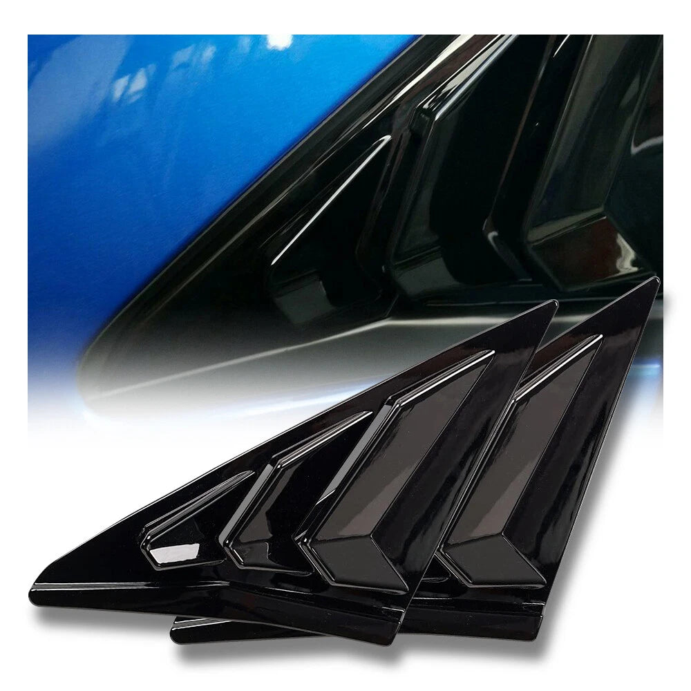 For Honda Civic 16-2020 Quarter Window Louver Cover Side Rear Black 6B93BC-57