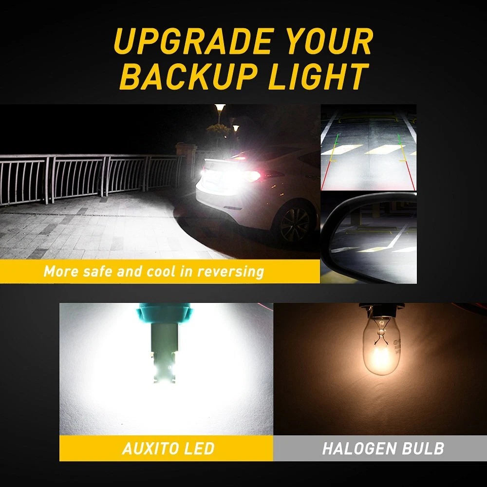 2X AUXITO T15 921 912 LED Back Up Reverse Light Bulb Super White Canbus CSP EOA AUXITO
