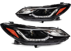 Pair Kit LED Headlights For 2016-2019 Chevrolet Cruze 1.4L 1.6L 1.8L Black Amber 6B93BC-57