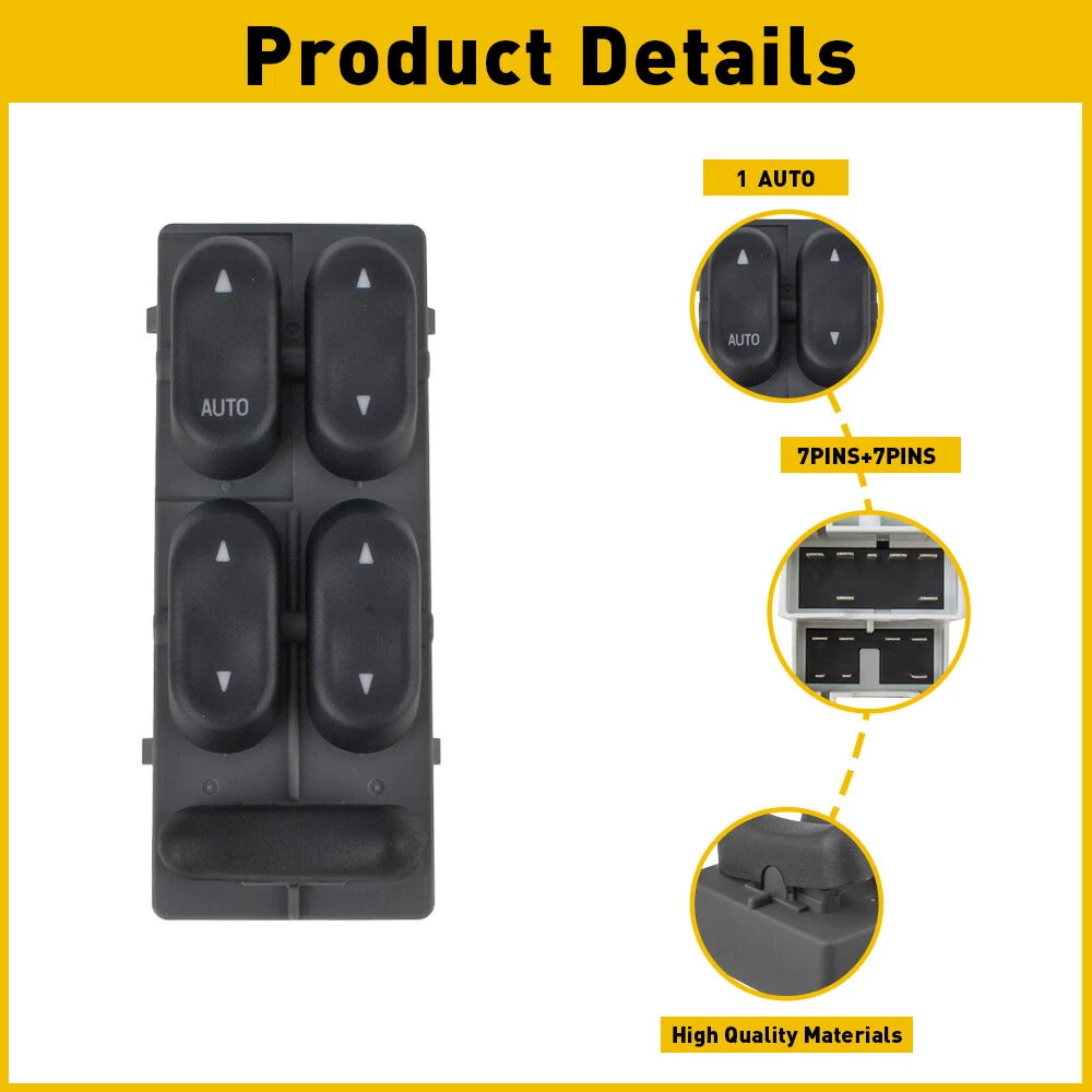 for 97-02 Ford Expedition Excursion LH Driver Power Window Switch F6DZ14529AA 6B93BC-57