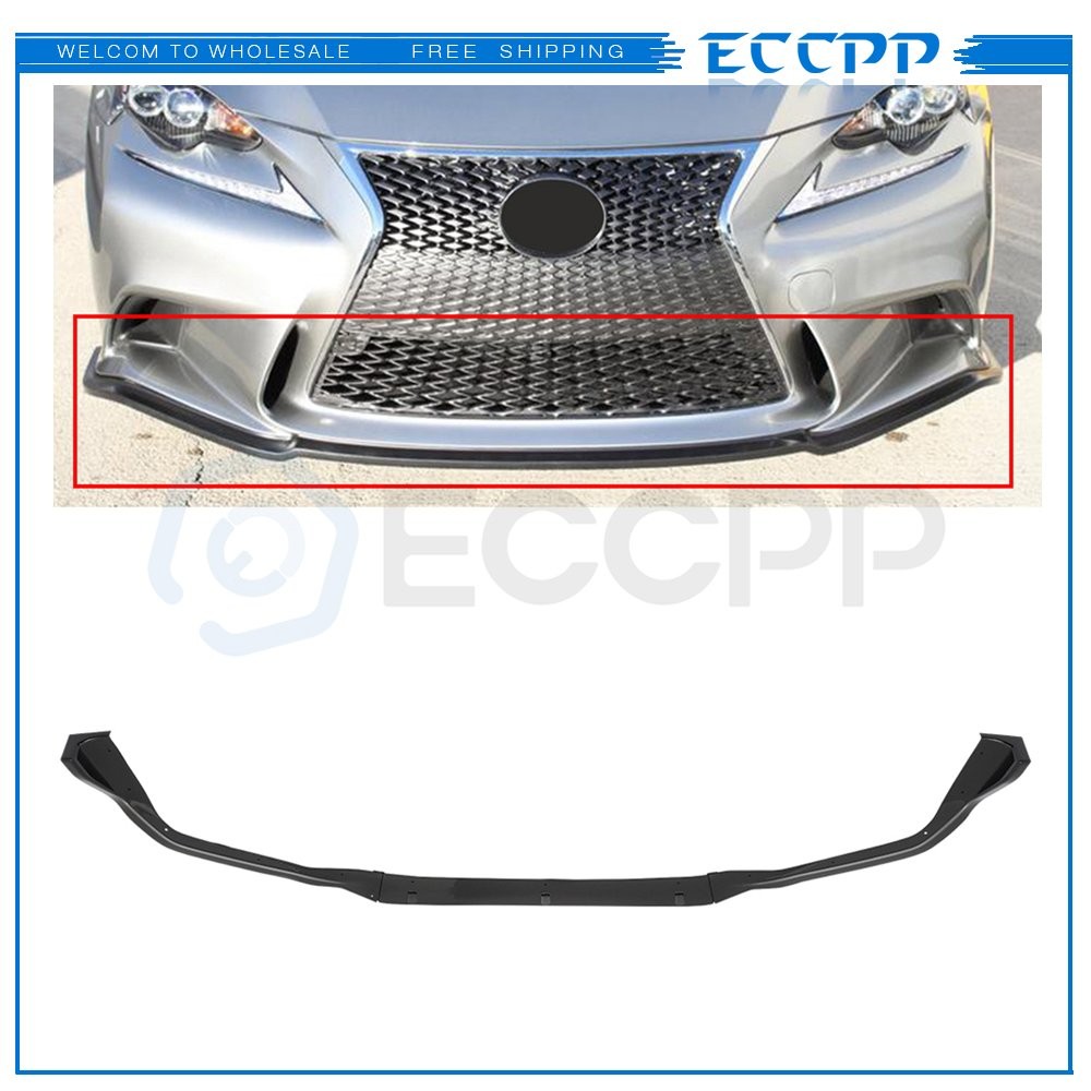3x For 2014-16 Lexus IS250 IS350 F-Sport Painted Black Front Lip Splitters 6B93BC-57