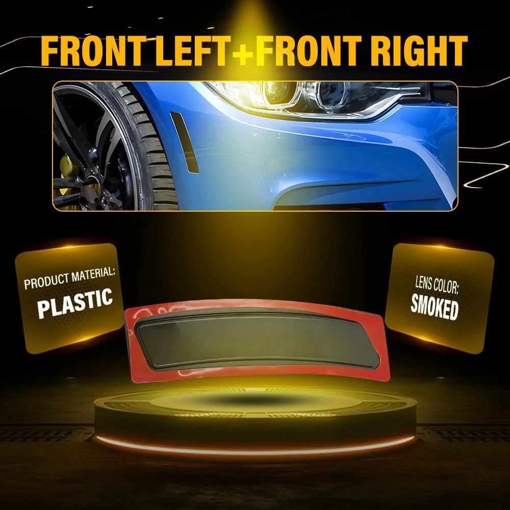 2x Smoke Front Bumper Side Marker Reflector For BMW F30 F32 M Sport F32 F33 F36 6B93BC-57