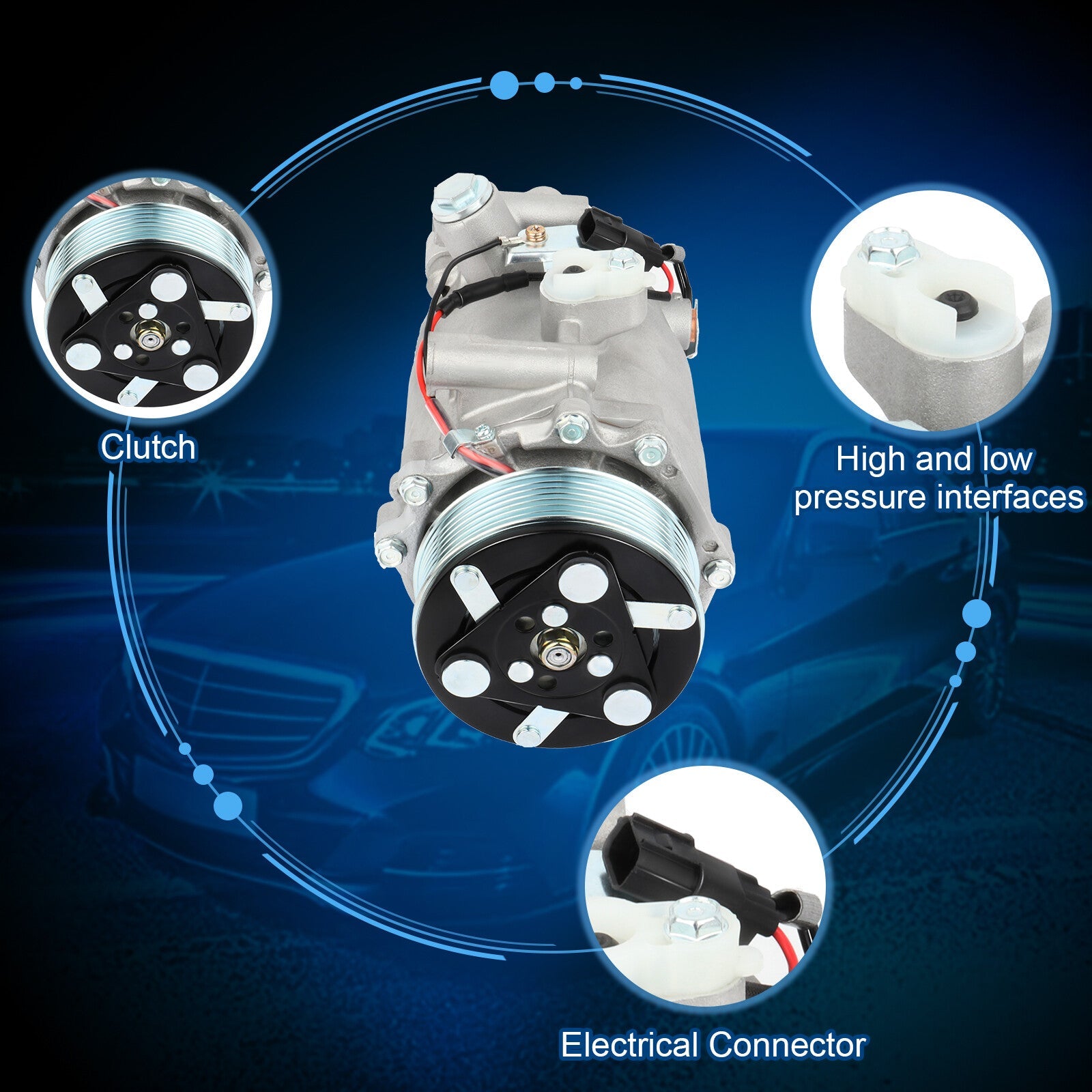 ECCPP A/C AC Compressor For Acura TSX 2.4L 2009-2010 2011 2012 2013 2014 ECCPP