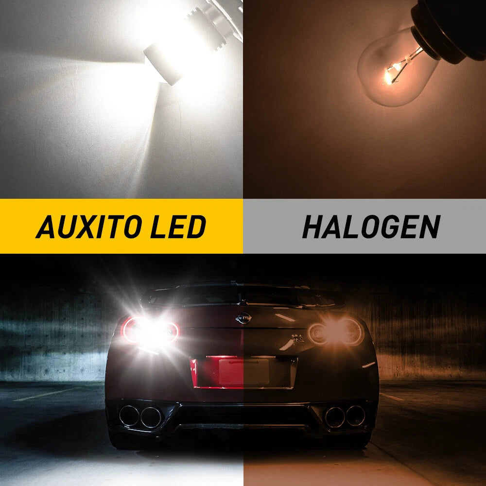 AUXITO 4X White Reverse Backup Lights BA15S P21W 7506 7506L 1156 LED Bulbs EOA AUXITO
