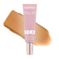 Doll 10 T.C.E Luminous Super Coverage Serum Makeup Foundation Tan/Deep, 1 Fl Oz DOLL