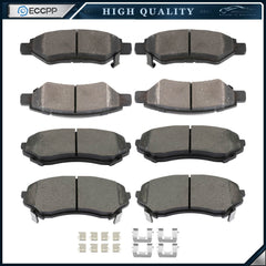 Front Rear Ceramic Brake Pads For 2008-2014 Cadillac CTS Base GM Brake Code J55 6B93BC-57