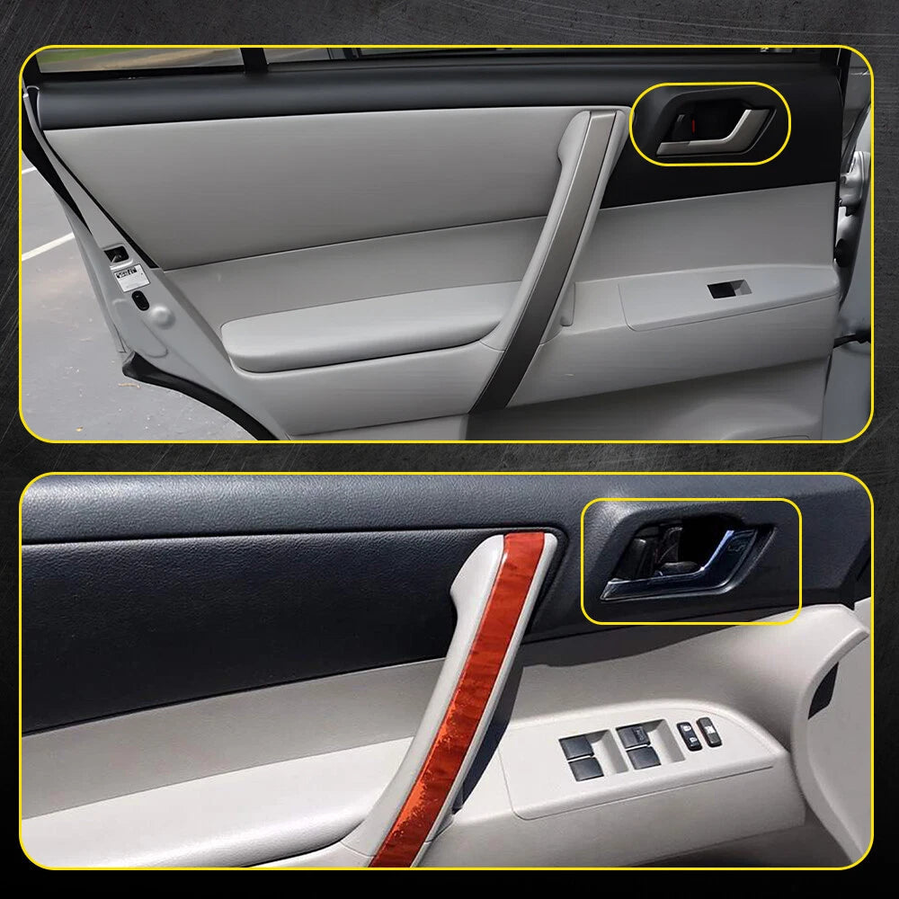 Interior Door Handle For 2008-2013 Toyota Highlander Front Driver Silver lever A 6B93BC-57