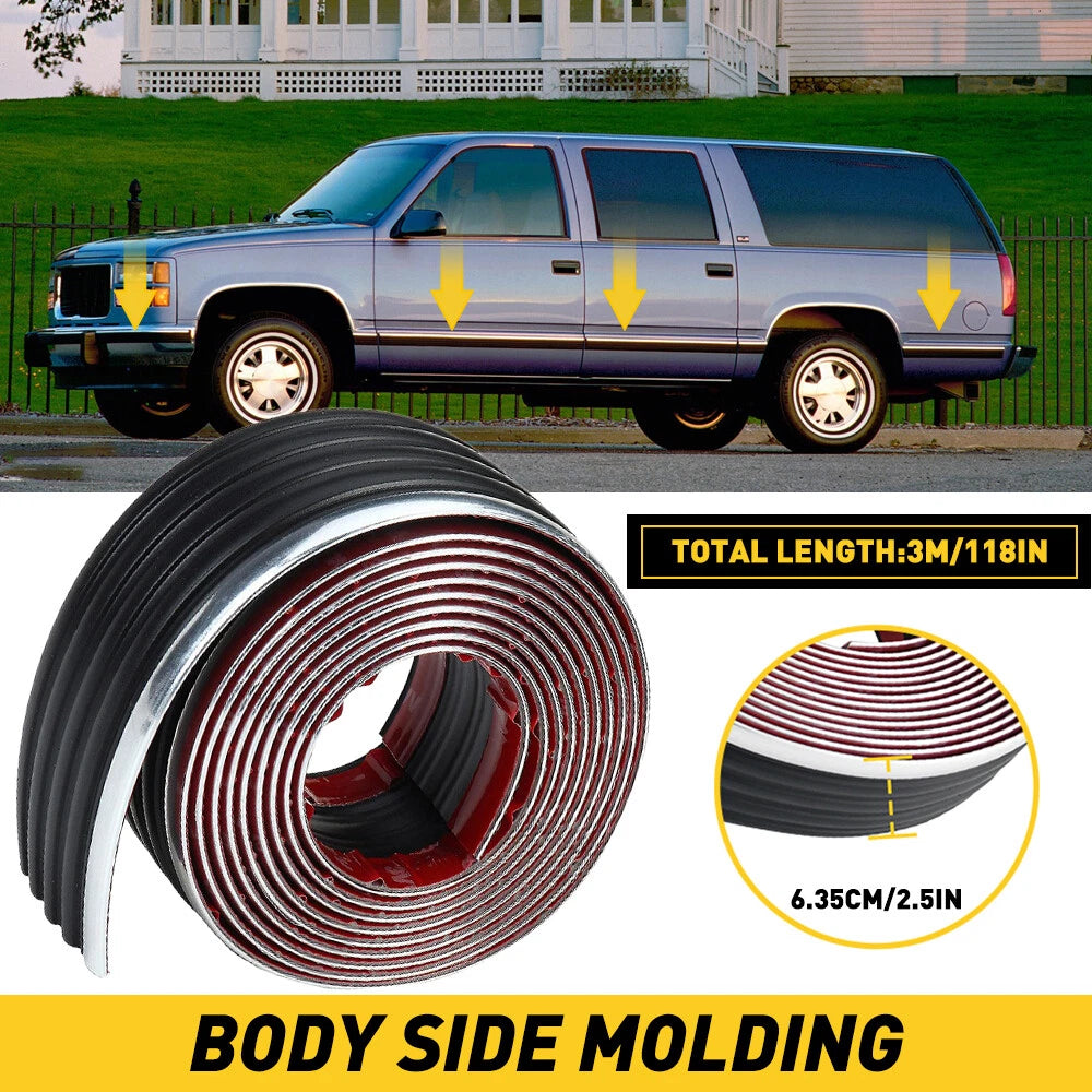 Side Body Trim Molding Decor for 1988-1998 Chevy GMC SUV Suburban Pickup Truck A 6B93BC-57