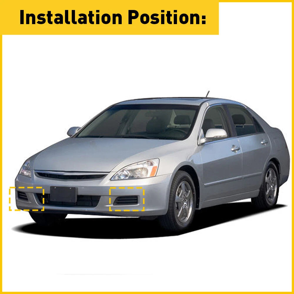 2x Front Bumper Insert Fog Light Cover Left+Right Fit For 2006-2007 Honda Accord 6B93BC-57